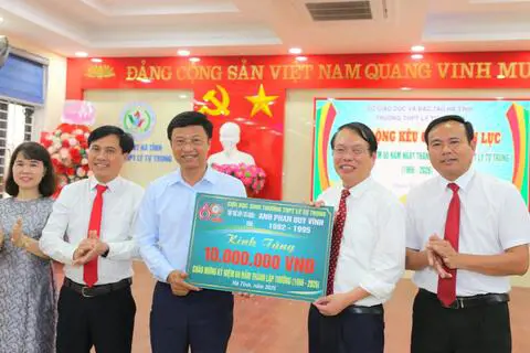 Thư cảm ơn Anh Phan Duy Vĩnh - Cựu học sinh khoá 1992 - 1995